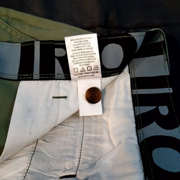 Iron Stretch Fabric Mens Two back pockets Shorts Size 30 Green Cotton & Spandex - Picture 6 of 7